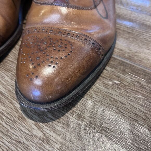 Cole Haan Oxford Shoes Men's 8.5 D Brown Cap Toe Leather USA Made Lace Up Dress - Picture 5 of 16